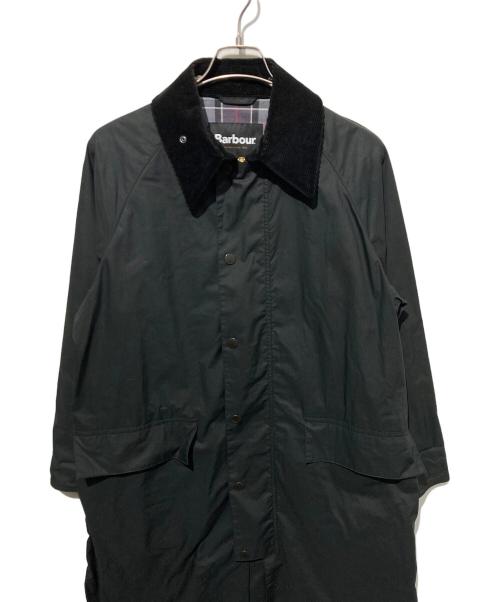 Barbour（バブアー）Barbour (バブアー) OS BURGHLEY ノンワックスロングコート ブラック サイズ:36の古着・服飾アイテム