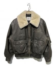SLY（スライ）の古着「VINTAGE F／LEATHER S／ブルゾン」｜ブラック