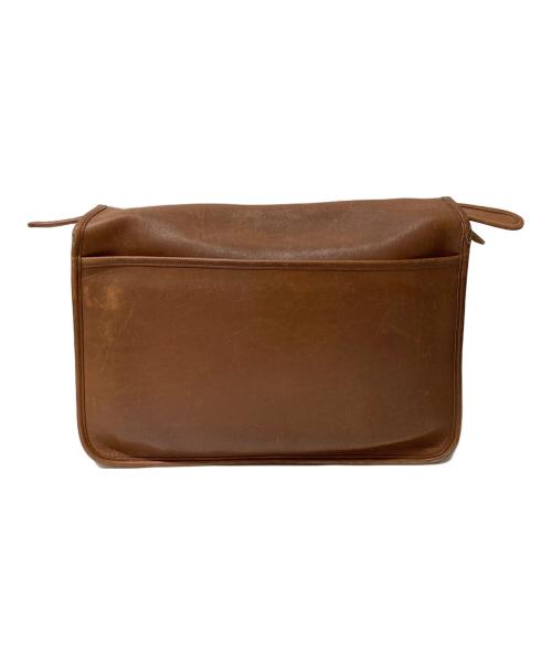 COACH（コーチ）COACH (コーチ) ターンロックレザーメッセンジャーバッグ ブラウンの古着・服飾アイテム