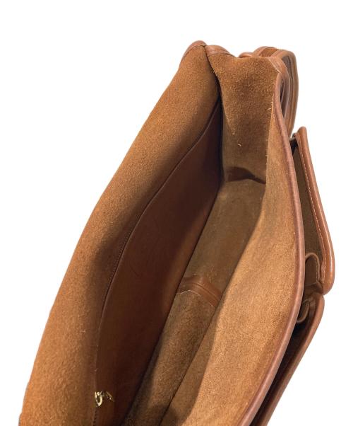 COACH（コーチ）COACH (コーチ) ターンロックレザーメッセンジャーバッグ ブラウンの古着・服飾アイテム