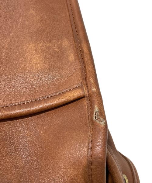 COACH（コーチ）COACH (コーチ) ターンロックレザーメッセンジャーバッグ ブラウンの古着・服飾アイテム