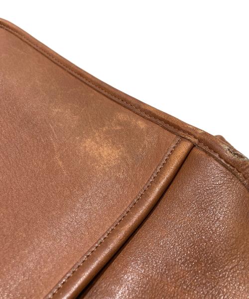 COACH（コーチ）COACH (コーチ) ターンロックレザーメッセンジャーバッグ ブラウンの古着・服飾アイテム