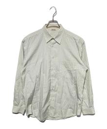 AURALEE（オーラリー）の古着「FINX STRIPE SHIRTS」｜グリーン