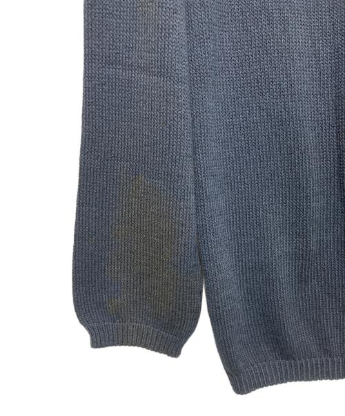 GIORGIO ARMANI（ジョルジオアルマーニ）GIORGIO ARMANI (ジョルジオアルマーニ) シルクコットンVネックニット ネイビー サイズ:50の古着・服飾アイテム