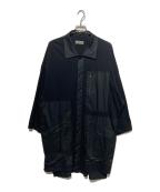 Yohji Yamamoto pour hommeヨウジヤマモト プールオム）の古着「切替シャツコート」｜ブラック