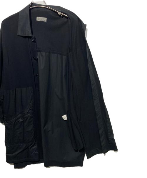 Yohji Yamamoto pour homme（ヨウジヤマモト プールオム）Yohji Yamamoto pour homme (ヨウジヤマモト プールオム) 切替シャツコート ブラック サイズ:3の古着・服飾アイテム