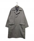 AURALEEオーラリー）の古着「DOUBLE FACE CHECK SOUTIEN COLLAR COAT」｜グレー