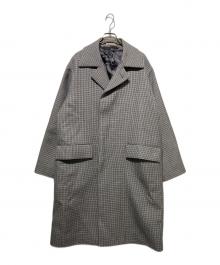 AURALEE（オーラリー）の古着「DOUBLE FACE CHECK SOUTIEN COLLAR COAT」｜グレー