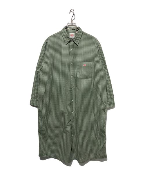 DANTON（ダントン）DANTON (ダントン) プランサーボタン シャツワンピース グリーン サイズ:36の古着・服飾アイテム