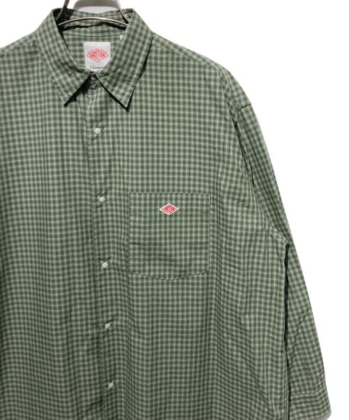 DANTON（ダントン）DANTON (ダントン) プランサーボタン シャツワンピース グリーン サイズ:36の古着・服飾アイテム