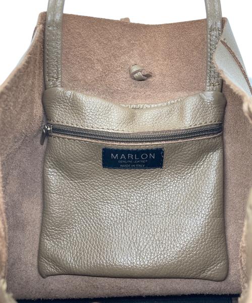 MARLON（マロン）MARLON (マロン) レザートートバッグ ブラウンの古着・服飾アイテム