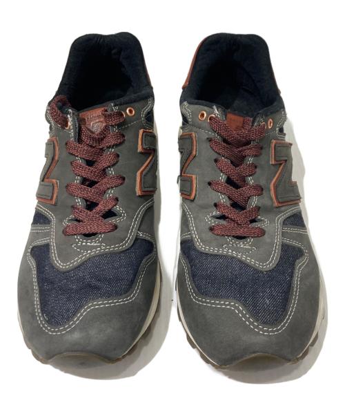 NEW BALANCE（ニューバランス）NEW BALANCE (ニューバランス) CONE MILLS デニム切替ローカットスニーカー グレー サイズ:26の古着・服飾アイテム