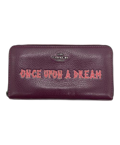 COACH（コーチ）COACH (コーチ) DISNEY (ディズニー) ラウンドファスナー財布 パープルの古着・服飾アイテム