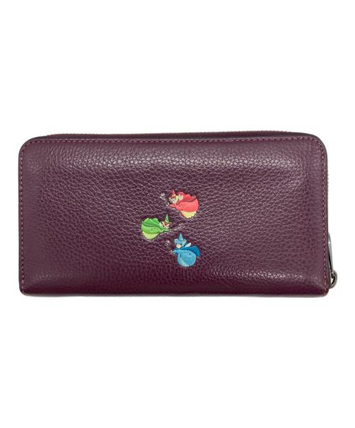 COACH（コーチ）COACH (コーチ) DISNEY (ディズニー) ラウンドファスナー財布 パープルの古着・服飾アイテム