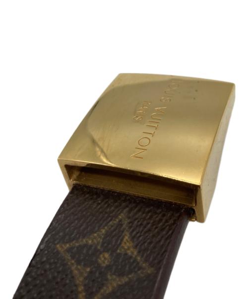 LOUIS VUITTON（ルイ ヴィトン）LOUIS VUITTON (ルイ ヴィトン) サンチュール キャレ レザーベルト ブラウンの古着・服飾アイテム