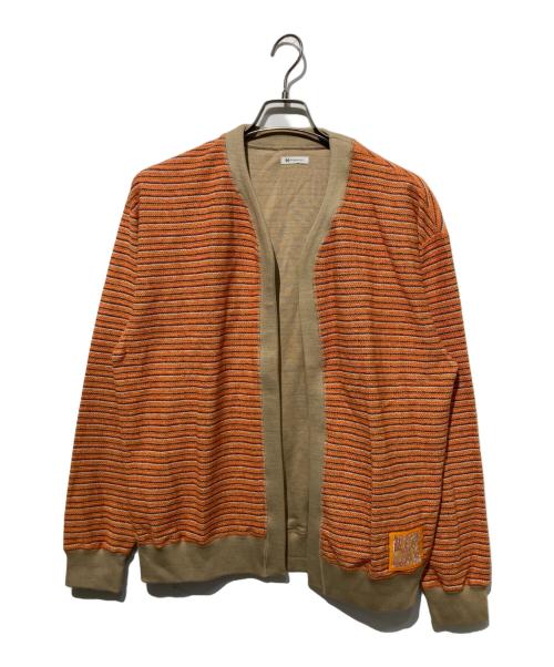 HERALBONY（ヘラルボニー）HERALBONY (ヘラルボニー) Multi-Color Loopback Cardigan (Art-Inspired)「Untitled」 オレンジ×ベージュ サイズ:FREEの古着・服飾アイテム