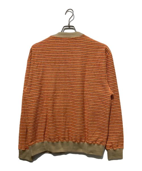 HERALBONY（ヘラルボニー）HERALBONY (ヘラルボニー) Multi-Color Loopback Cardigan (Art-Inspired)「Untitled」 オレンジ×ベージュ サイズ:FREEの古着・服飾アイテム
