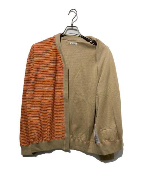 HERALBONY（ヘラルボニー）HERALBONY (ヘラルボニー) Multi-Color Loopback Cardigan (Art-Inspired)「Untitled」 オレンジ×ベージュ サイズ:FREEの古着・服飾アイテム