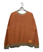 HERALBONYヘラルボニー）の古着「Multi-Color Loopback Sweatshirt (Art-Inspired)「Untitled」」｜オレンジ