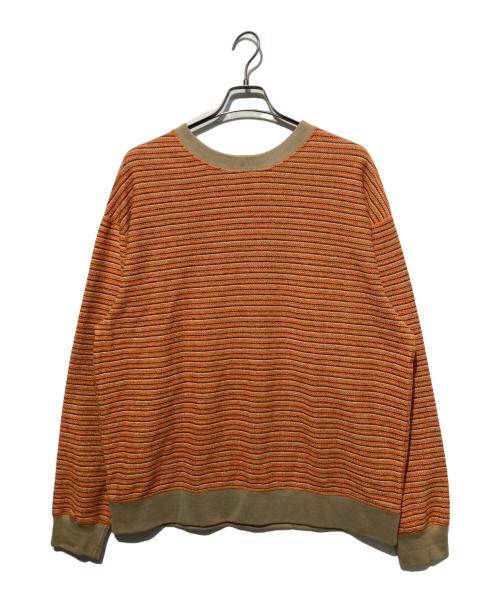 HERALBONY（ヘラルボニー）HERALBONY (ヘラルボニー) Multi-Color Loopback Sweatshirt (Art-Inspired)「Untitled」 オレンジ サイズ:Lの古着・服飾アイテム