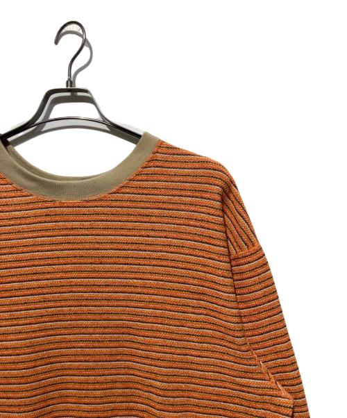 HERALBONY（ヘラルボニー）HERALBONY (ヘラルボニー) Multi-Color Loopback Sweatshirt (Art-Inspired)「Untitled」 オレンジ サイズ:Lの古着・服飾アイテム