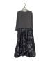 HERALBONY (ヘラルボニー) Knit & Balloon Skirt One-Piece「楽譜 spiritoso」 グレー×ブラック サイズ:M：20000円