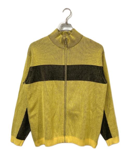SUPREME（シュプリーム）SUPREME (シュプリーム) 2-Tone Ribbed Zip Up Sweater イエロー×ブラック サイズ:Ｍの古着・服飾アイテム