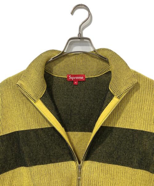 SUPREME（シュプリーム）SUPREME (シュプリーム) 2-Tone Ribbed Zip Up Sweater イエロー×ブラック サイズ:Ｍの古着・服飾アイテム