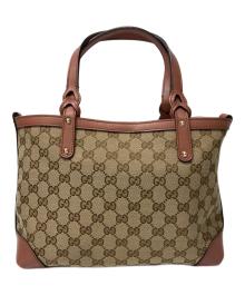 GUCCI（グッチ）の古着「GGキャンバストートバッグ」｜ベージュ×ピンク