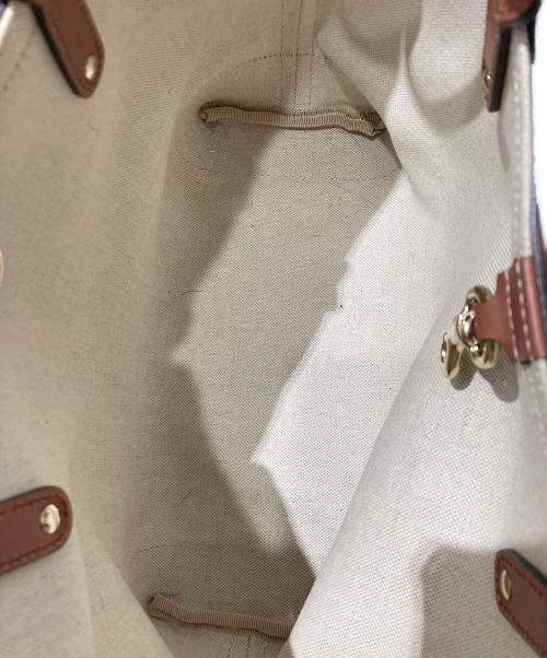 GUCCI（グッチ）GUCCI (グッチ) GGキャンバストートバッグ ベージュ×ピンクの古着・服飾アイテム