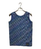 HERALBONYヘラルボニー）の古着「Color Stripe Long Tank Top (Art-Inspired)「夜景」」｜ブルー