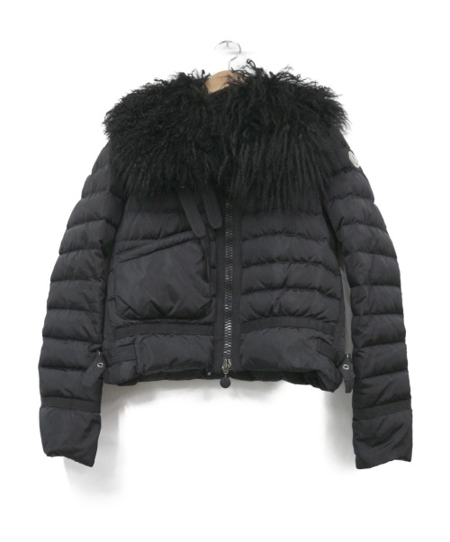 MONCLER（モンクレール）MONCLER (モンクレール) シープファー付ダウンジャケット ブラック サイズ:00の古着・服飾アイテム