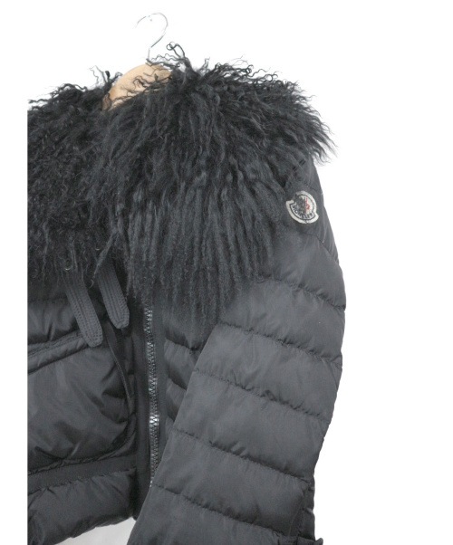 MONCLER（モンクレール）MONCLER (モンクレール) シープファー付ダウンジャケット ブラック サイズ:00の古着・服飾アイテム