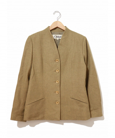 中古・古着通販】Chloe (クロエ) [OLD]パワーショルダーノーカラー