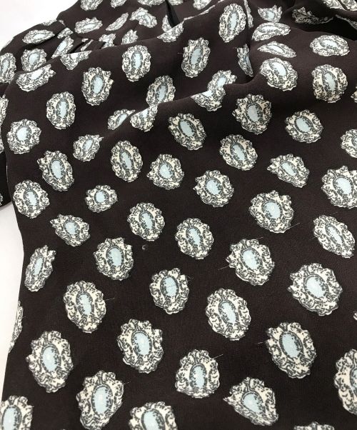 MARNI（マルニ）MARNI (マルニ) 総柄フブラウス ブラウン サイズ:38の古着・服飾アイテム