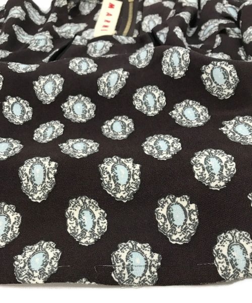 MARNI（マルニ）MARNI (マルニ) 総柄フブラウス ブラウン サイズ:38の古着・服飾アイテム