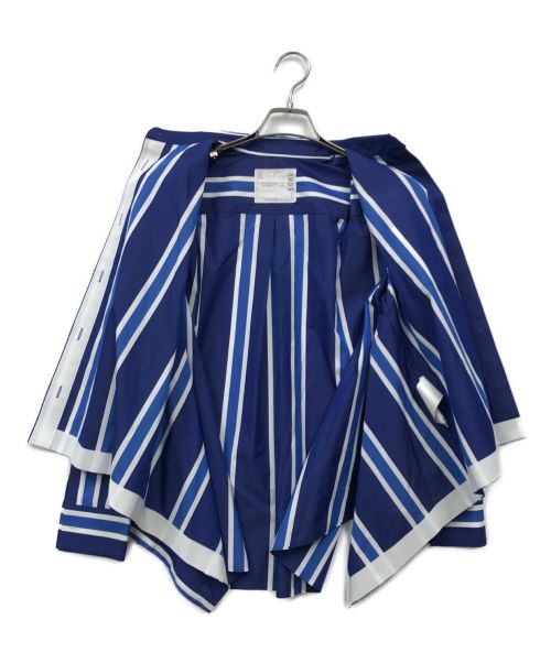 sacai（サカイ）sacai (サカイ) ストライプシャツ ブルー サイズ:2の古着・服飾アイテム