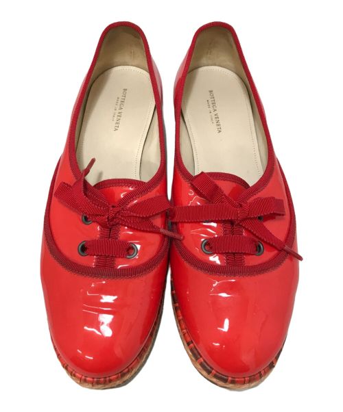 BOTTEGA VENETA（ボッテガベネタ）BOTTEGA VENETA (ボッテガベネタ) エナメルシューズ レッド サイズ:23.5の古着・服飾アイテム