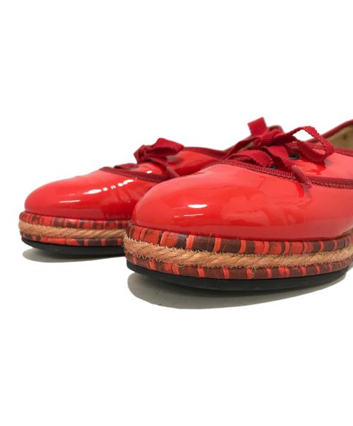 BOTTEGA VENETA（ボッテガベネタ）BOTTEGA VENETA (ボッテガベネタ) エナメルシューズ レッド サイズ:23.5の古着・服飾アイテム