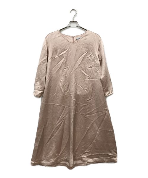 BORDERS at BALCONY（ボーダーズアットバルコニー）BORDERS at BALCONY (ボーダーズアットバルコニー) GLOSS SATIN DRESS ピンク サイズ:36の古着・服飾アイテム