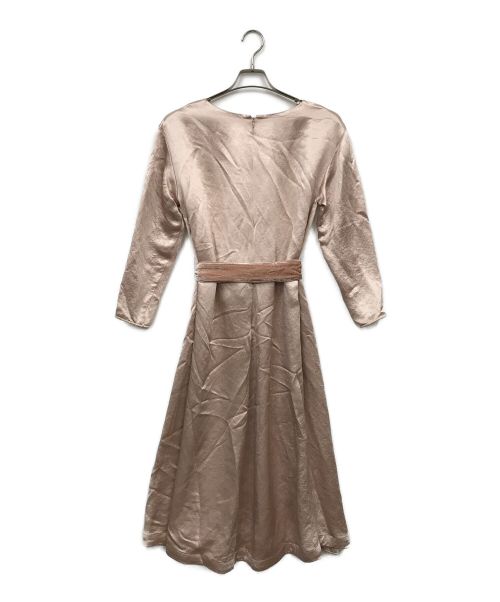 BORDERS at BALCONY（ボーダーズアットバルコニー）BORDERS at BALCONY (ボーダーズアットバルコニー) GLOSS SATIN DRESS ピンク サイズ:36の古着・服飾アイテム