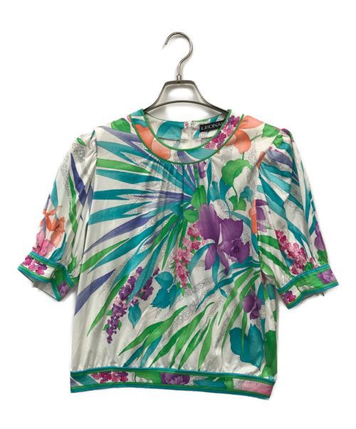 LEONARD（レオナール）LEONARD (レオナール) 総柄ブラウス ホワイト サイズ:Lの古着・服飾アイテム