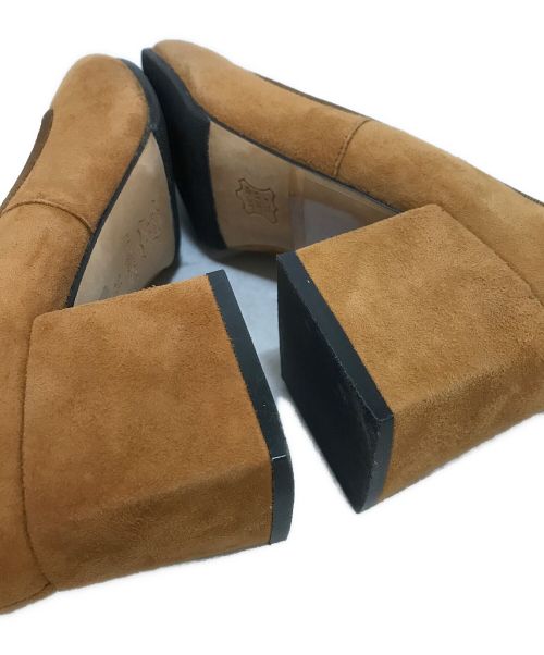 PELLICO SUNNY（ペリーコサニー）PELLICO SUNNY (ペリーコサニー) チャンキーヒールスウェードパンプス ベージュ サイズ:36の古着・服飾アイテム