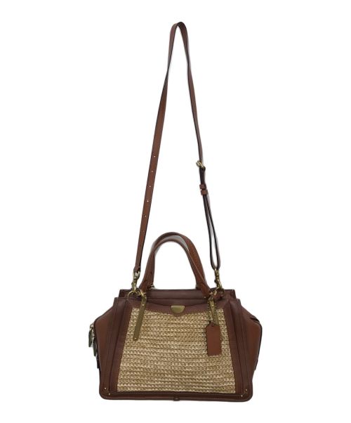 COACH（コーチ）COACH (コーチ) ドリーマーストローラフィア バック ベージュの古着・服飾アイテム