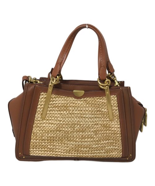 COACH（コーチ）COACH (コーチ) ドリーマーストローラフィア バック ベージュの古着・服飾アイテム