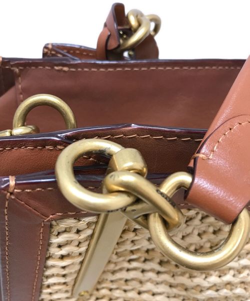 COACH（コーチ）COACH (コーチ) ドリーマーストローラフィア バック ベージュの古着・服飾アイテム
