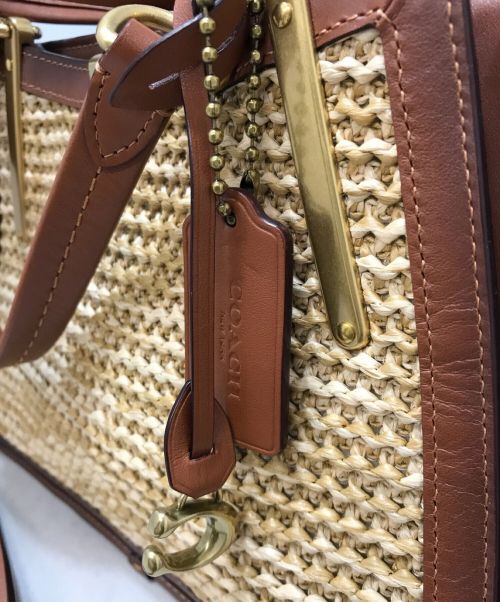 COACH（コーチ）COACH (コーチ) ドリーマーストローラフィア バック ベージュの古着・服飾アイテム