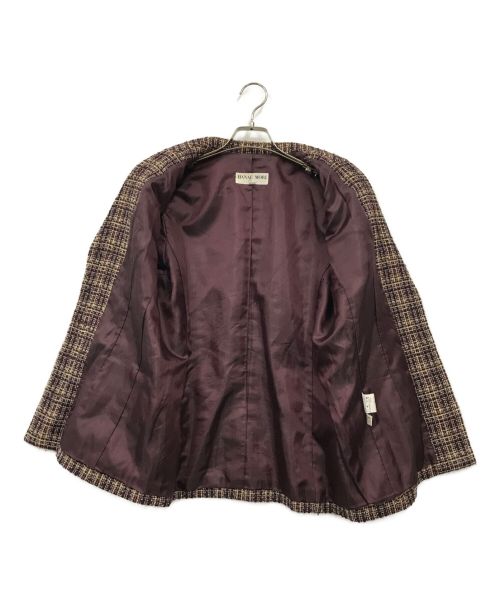 HANAE MORI（ハナエモリ）HANAE MORI (ハナエモリ) ツイードセットアップ レッド サイズ:9A3の古着・服飾アイテム