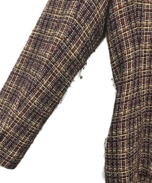 HANAE MORI（ハナエモリ）HANAE MORI (ハナエモリ) ツイードセットアップ レッド サイズ:9A3の古着・服飾アイテム