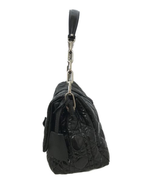 Christian Dior（クリスチャン ディオール）Christian Dior (クリスチャン ディオール) カナージュニューロックチェーンショルダーバッグ ブラックの古着・服飾アイテム